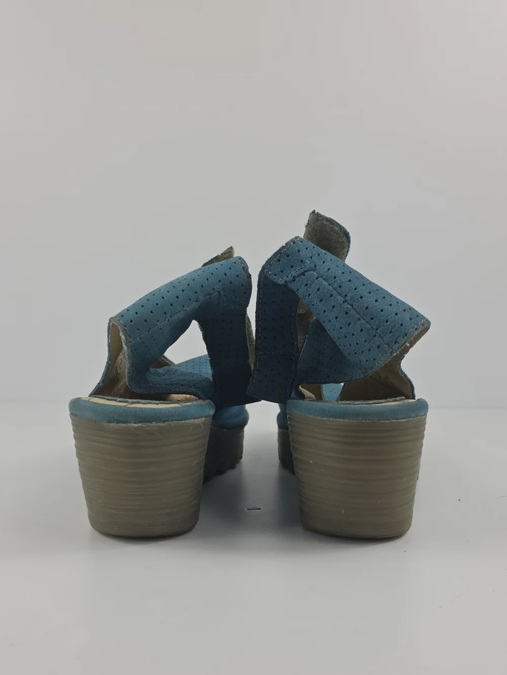 Fly London Yala Perfored Leather Women's Wedge Size EU 38 - US 7.5